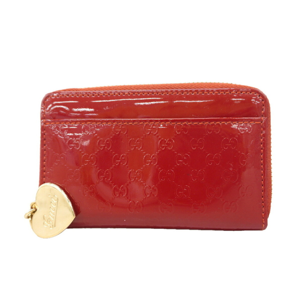 Gucci wallet/coin case, Microguccissima, 268750, enamel red/champagne, women's.
